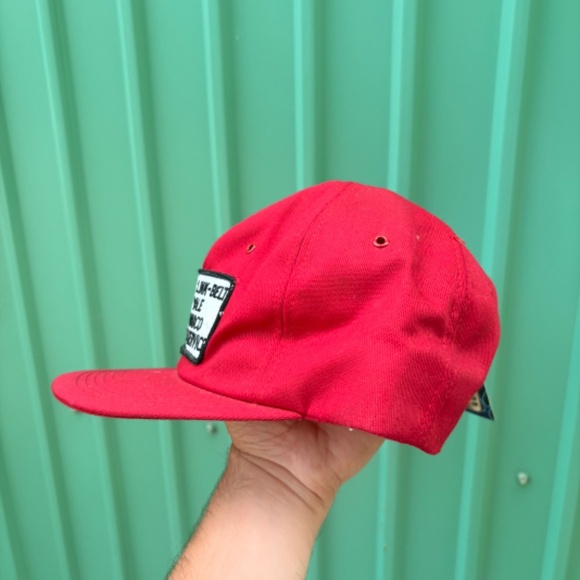 Vintage Link Belt Yale Wabco equipement sales PATCH K brands hat snapback red - Picture 6 of 7